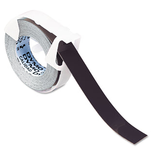 DYMO® Self-Adhesive Glossy Labeling Tape for Embossers, 0.37" x 12 ft Roll, Black (DYM520109)