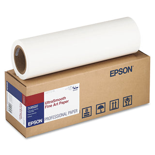 Epson® UltraSmooth Fine Art Paper Rolls, 17" x 50 ft, Matte White (EPSS041856) (EPSS041856)