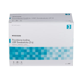 McKesson Impregnated Swabstick 10% Strength Povidone-Iodine Individual Packet Sterile (854753_PK)