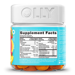 OLLY® Essential Prenatal Multi Prenatal Vitamin Supplement MultiVitamins With Folic Acid / DHA 400 mcg - 50 mg Strength Gummy 60 per Bottle Sweet Citrus Flavor (1228375_BT)