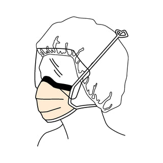 FluidShield Surgical Mask with Eye Shield Anti-fog Foam ASTM Level 3 Tie Closure One Size Fits Most (282581_CS)