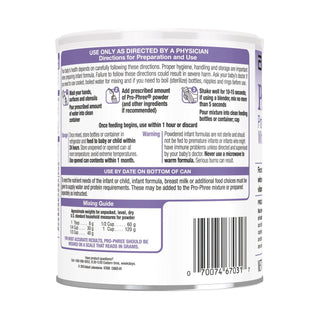 Pro-Phree® Pediatric Oral Supplement Unflavored 14.1 oz. Can Powder Protein-Free / Iron / Vitamins / Minerals (1155117_CS)