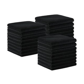 Arkwright Home Bck2U Terry Mircofiber Salon Towel 16x27 Black (24/Pack) (PNP915109BK)