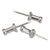GEM® Aluminum Head Push Pins, Aluminum, Silver, 1/2", 100/Box (GEMCPAL4)