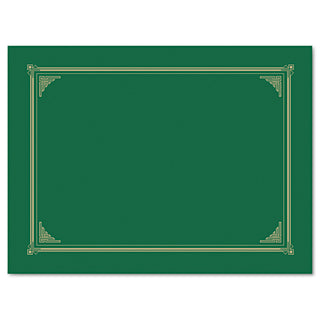Geographics® Certificate/Document Cover, 12 1/2 x 9 3/4, Green, 6/Pack (GEO47399)