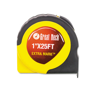 Great Neck® ExtraMark Power Tape, 1" x 25ft, Steel, Yellow/Black (GNS95005)
