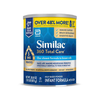 Similac® 360 Total Care® Infant Formula Unflavored 30.8 oz. Can Powder Iron (1230116_EA)
