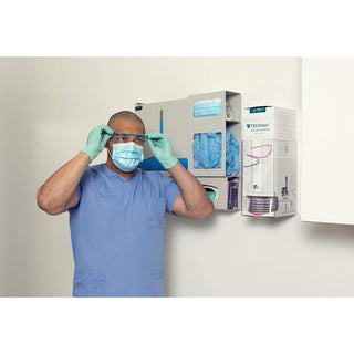 TIDIShield® Grab 'n Go Protective Glasses with Dispenser Wraparound Clear Tint Assorted Color Frames Over Ear One Size Fits Most (860597_CS)