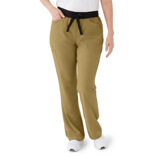 Medline Coastal AVE Women's Modern Bootcut Scrub Pants with Cargo Pockets, Khaki, Size L, 1 EA (4912KHKL)