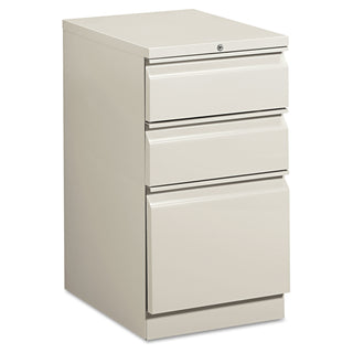 HON® Efficiencies Mobile Box/Box/File Pedestal, 15w x 19.88d x 28h, Light Gray (HON33720RQ)