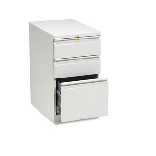 HON® Efficiencies Mobile Box/Box/File Pedestal, 15w x 22.88d x 28h, Light Gray (HON33723RQ)