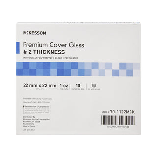 McKesson Cover Glass Square No. 2 Thickness 22 X 22 mm (938365_BX)