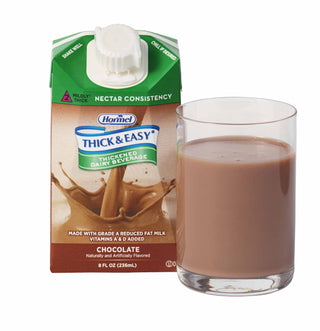 Thick & Easy® Dairy Thickened Beverage 8 oz. Carton Chocolate Flavor Liquid IDDSI Level 2 Mildly Thick (997938_CS)