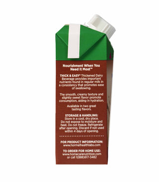 Thick & Easy® Dairy Thickened Beverage 8 oz. Carton Chocolate Flavor Liquid IDDSI Level 2 Mildly Thick (997938_CS)