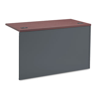 HON® 38000 Series Flush Return, Left, 48w x 24d x 29-1/2h, Mahogany/Charcoal (HON38216LNS)