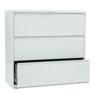 HON® 800 Series Three-Drawer Lateral File, 42w x 19.25d x 40.88h, Light Gray (HON893LQ)