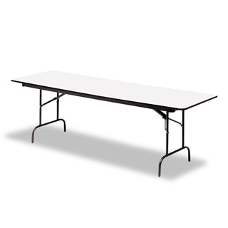 Iceberg Premium Wood Laminate Folding Table, Rectangular, 72w x 30d x 29h, Gray/Charcoal (ICE55227)