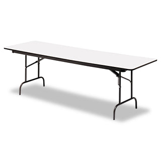 Iceberg Premium Wood Laminate Folding Table, Rectangular, 96w x 30d x 29h, Gray/Charcoal (ICE55237)