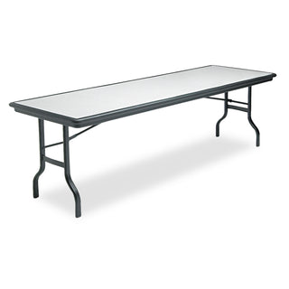 Iceberg IndestrucTables Resin Rectangular Folding Table, 96w x 30d x 29h, Granite/Black (ICE65137)