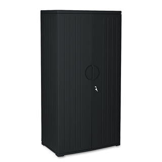 Iceberg OfficeWorks Resin Storage Cabinet, 36w x 22d x 72h, Black (ICE92571)
