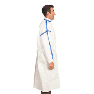 Chemotherapy Procedure Gown X-Large White Sterile ASTM F739-12 Disposable (1136420_CT)