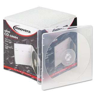Innovera® Slim CD Case, Clear, 25/Pack (IVR81900)