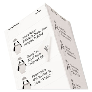 Avery® Matte Clear Easy Peel Mailing Labels w/ Sure Feed Technology, Laser Printers, 1.33 x 4, Clear, 14/Sheet, 50 Sheets/Box (AVE05662)