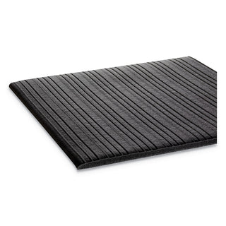 Crown Ribbed Vinyl Anti-Fatigue Mat, 36 x 60, Black (CWNFL3660BK)