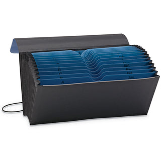 Smead™ Handy File w/ Pockets for Checks, 21 Sections, 1/2-Cut Tab, Blue/Black (SMD70506)