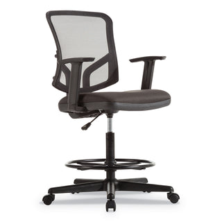 Alera® Everyday Task Stool, 29.5" Seat Height, Supports up to 275 lbs, Black Seat/Black Back, Black Base (ALETE4617)