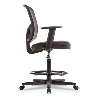 Alera® Everyday Task Stool, 29.5" Seat Height, Supports up to 275 lbs, Black Seat/Black Back, Black Base (ALETE4617)