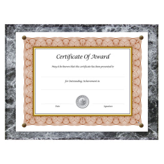 NuDell™ Award-A-Plaque Document Holder, Acrylic/Plastic, 10-1/2 x 13, Black (NUD18815M)