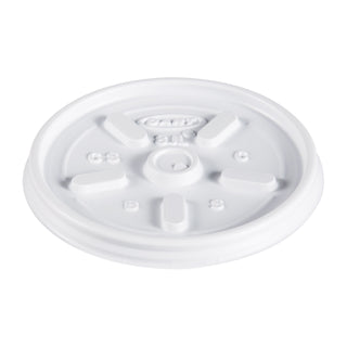 Dart® Plastic Lids, for 8oz Hot/Cold Foam Cups, Vented, 1000 Lids/Carton (DAR8JL)