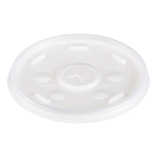 Dart® Plastic Lids, Fits 12 oz to 24 oz Hot/Cold Foam Cups, Straw-Slot Lid, White, 100/Pack, 10 Packs/Carton (DAR16SL)