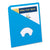 Pendaflex® Slash Pocket Project Folders, 3-Hole Punched, Straight Tab, Letter Size, Blue, 25/Pack (ESS32902)