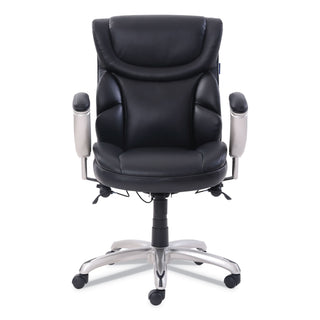 SertaPedic® Emerson Task Chair, Supports up to 300 lbs., Black Seat/Black Back, Silver Base (SRJ49711BLK)