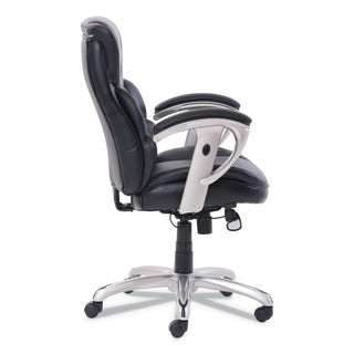 SertaPedic® Emerson Task Chair, Supports up to 300 lbs., Black Seat/Black Back, Silver Base (SRJ49711BLK)