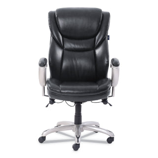 SertaPedic® Emerson Executive Task Chair, Supports up to 300 lbs., Black Seat/Black Back, Silver Base (SRJ49710BLK)