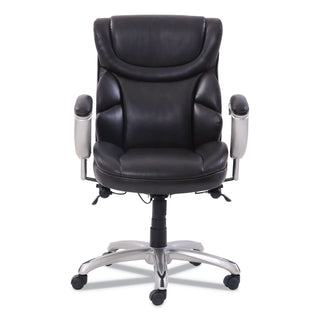SertaPedic® Emerson Task Chair, Supports up to 300 lbs., Brown Seat/Brown Back, Silver Base (SRJ49711BRW)