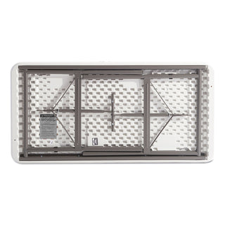 Alera® Resin Rectangular Folding Table, Square Edge, 72w x 30d x 29h, Platinum (ALE65600)