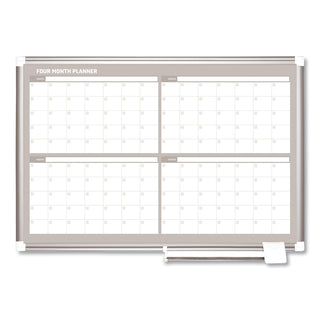 MasterVision™ 4 Month Planner, 36x24, Aluminum Frame (BVCGA03105830)