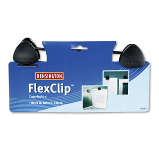 Kensington® FlexClip Gooseneck Copyholder, Monitor/Laptop Mount, Black (KMW62081)