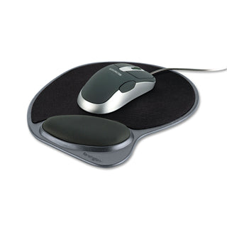 Kensington® Memory Foam Mouse Pad Wrist Pillow, Black (KMW62816)