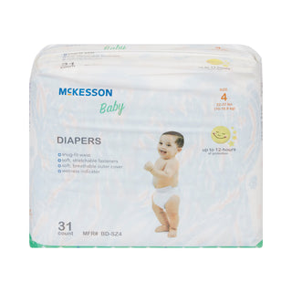 McKesson Unisex Baby Diaper Size 4 Disposable Heavy Absorbency (1144477_CS)