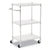 Alera® 3-Shelf Wire Cart with Liners, 24w x 16d x 39h, Silver, 500-lb Capacity (ALESW322416SR)