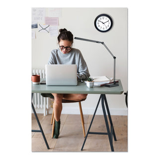 Alera® Adjustable LED Desk Lamp, 3.25"w x 6"d x 21.5"h, Black (ALELED908B)