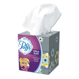 Puffs Ultra Soft Facial Tissue, White, 4 Cube Pack, 56 Sheets Per Cube, 224 Sheets Total (PGC35295PK)