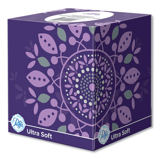 Puffs Ultra Soft Facial Tissue, White, 4 Cube Pack, 56 Sheets Per Cube, 224 Sheets Total (PGC35295PK)