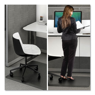 deflecto® Ergonomic Sit Stand Mat, 53 x 45, Black (DEFCM24242BLKSS)