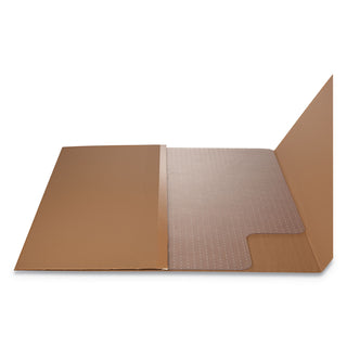 deflecto® RollaMat Frequent Use Chair Mat, Med Pile Carpet, Flat, 36 x 48, Lipped, Clear (DEFCM15113)